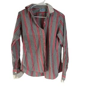 Hilditch Key Men's Striped Dress Shirt 12 US 15 French Sleeve Made New England